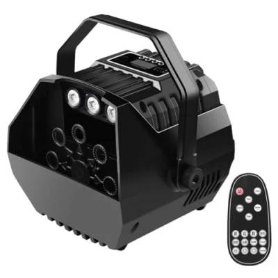 Abbildung von E Lektron B102 Seifenblasenmaschine RGB LED Beleuchtung und Fernbedienung für Party, Disco, Kinder Hochzeiten, Familientreffen, usw.