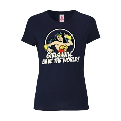 Abbildung von Logoshirt Wonder Woman Tshirt print, Damen, Größe: Medium, Dunkelblau