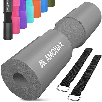 Abbildung von Amonax langhantel polster, extra dicke nackenpolster Barbell Pad nackenschutz für hip thrust und squat, andere Übungen, Fitness, Krafttraining Männer Frauen (Grau)