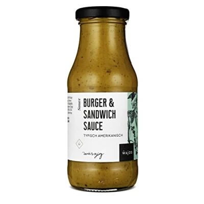 Abbildung von Wajos Burger und Sandwich Sauce 245ml, typisch amerikanische Soße für Gourmet Genuss beim Grillen, Dippen &amp; Würzen