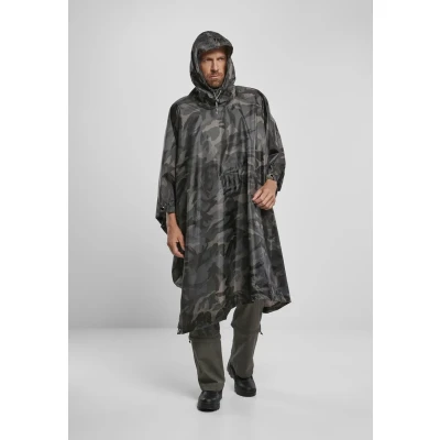 Abbildung von Brandit Poncho Regenjacke / wasserabweisende Jacke, Herren, Größe: One Size, Darkcamo