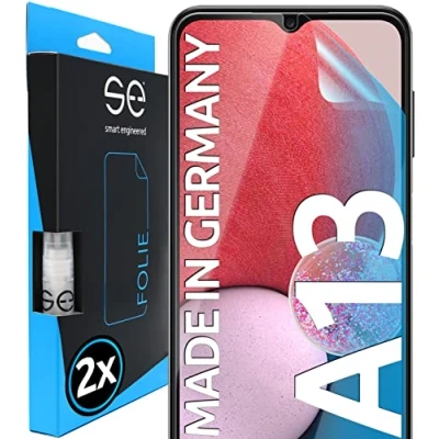 Abbildung von S.E für Samsung Galaxy A13 Schutzfolie 2x Folien im SET aus Deutschland, Folie TPU Technologie, kinderleichte Anwendung, blasenfrei, als Alternative Schutzglas