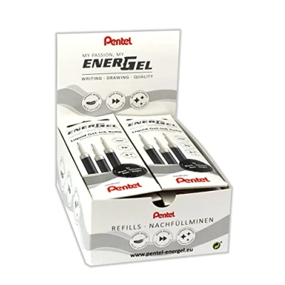 Abbildung von Pentel EnerGel LR7 Nachfüllmine für 0.7 mm Gelschreiber, schwarz (12 x 3 Stück)