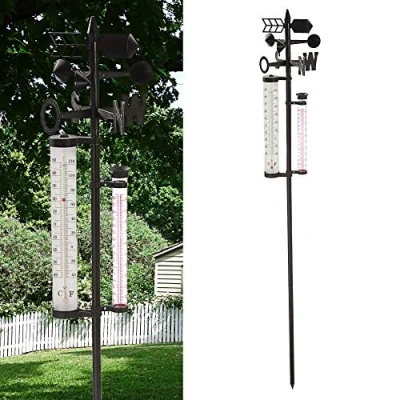Abbildung von CEPEWA Wetterstation Barometer Regenmesser Thermometer