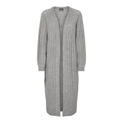 Abbildung von Pieces Maggy NOOS Strickjacke, Damen, Größe: Large, Medium grey melange