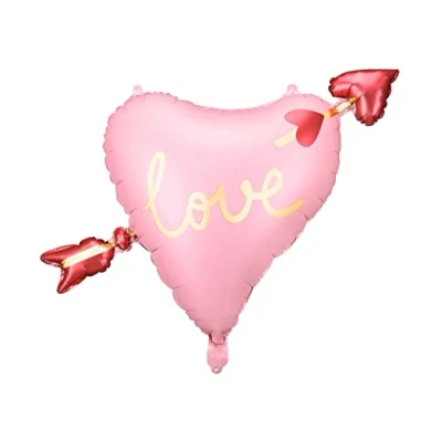 Abbildung von XL Folienballon Herzballon Amor Love Eros Cupid Pfeil Deko Valentine Verlobung Hochzeit Geburtstag Pink Valentinstag Herz Ballon