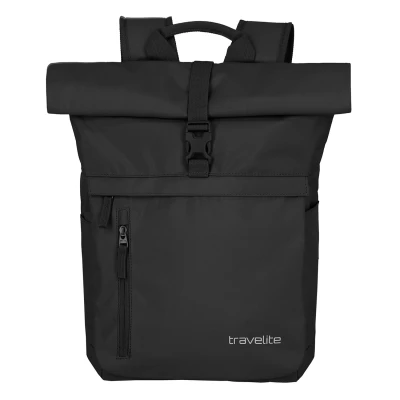 Abbildung von Travelite Handgepäck Rucksack, Laptop Rucksack 15,6 Zoll, BASICS, Reiserucksack Rolltop Funktion, 60 cm, 35 Liter