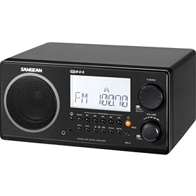 Abbildung von Sangean WR 2 Desktop Radio (UKW/MW Tuner, 7 W Lautsprecher, Gleichstrombetrieb, Kopfhöreranschluss) schwarz