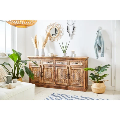 Abbildung von Home affaire Sideboard &quot;Maneesh&quot;, aus massivem Mangoholz, viele Stauraummöglichkeiten, Breite 179 cm
