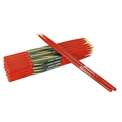 Abbildung von DIMAVERY DDS 5A Drumsticks, Ahorn, rot Hochwertige Drumsticks