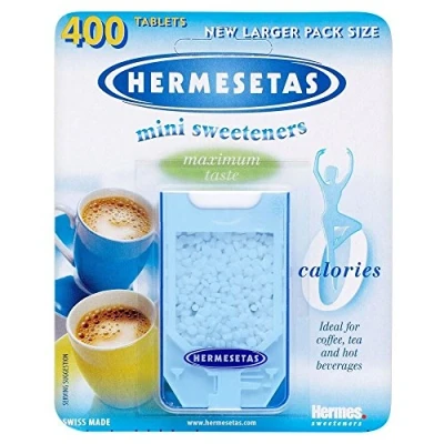 Abbildung von Hermesetas Mini Süßstoffe (400 pro Packung) Packung mit 2