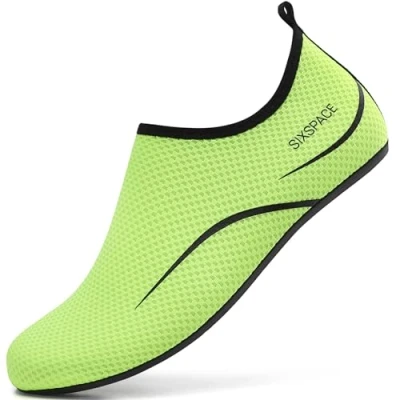 Abbildung von Sixspace Damen Herren Badeschuhe Wasserschuhe Schwimmschuhe Männer Frauen Strandschuhe Barfußschuhe für Strand,Pool,Meer,Wassersport,Tauchen,Surfen,Aqua Cycling(Grün 47 EU)