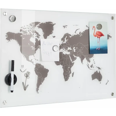 Abbildung von Zeller Present Pinnwand &quot;Worldmap&quot;, Glas 60x40