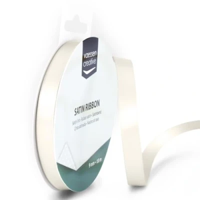 Abbildung von Vaessen Creative Satinband 9mmx10m Weiß Antik