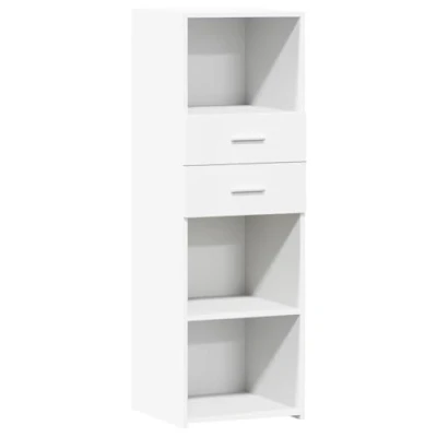 Abbildung von vidaXL Highboard, Sideboard mit Stauraum, Kommode Schrank für Wohnzimmer, Anrichte Beistellschrank Mehrzweckschrank, Weiß Holzwerkstoff