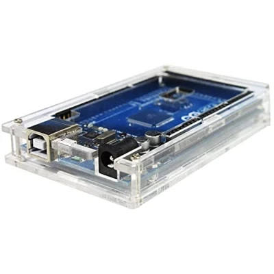 Abbildung von Fasizi Transparentes Acrylgehäuse, glänzende Box für Arduino Mega R3 2560