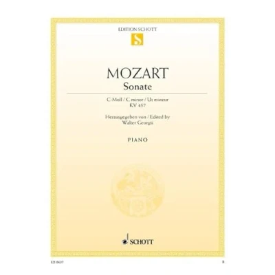 Abbildung von Sonate c Moll: KV 457. Klavier.: K piano. (Edition Schott Einzelausgabe)