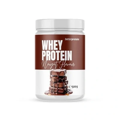 Abbildung von Whey Protein Nougat 500g Produziert in Deutschland aus regionaler Milch BetterProtein® Eiweißpulver zum Muskelaufbau und Abnehmen Dose