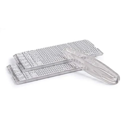 Abbildung von COLOP 114739 Typensatz TS 35, Schrifthöhe: 3,5 mm, 320 Zeichen, 10 x 4,5 cm, Transparent Grau