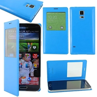 Abbildung von ebestStar kompatibel mit Samsung Galaxy S5 Mini Hülle SM G800 G800F G800H Etui Sichtfenster Handyhülle, Kunstleder Wallet Case, Blau