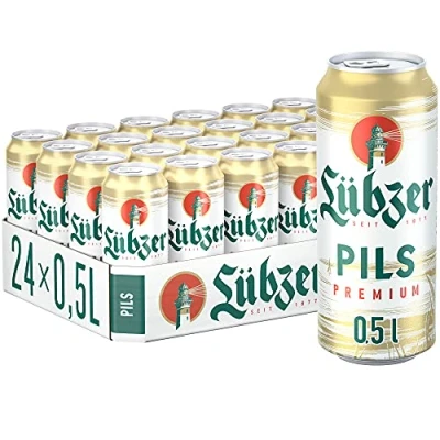 Abbildung von Lübzer Premium Pils, Bier Dose Einweg (24 X 0.5 L) Dosenbier