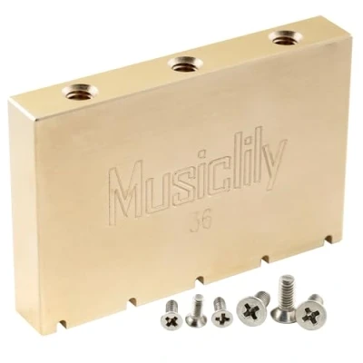 Abbildung von Musiclily Ultra 36mm Messing Gitarre FR Style Tremolo Block für E Gotoh GE1996T Floyd Rose Locking