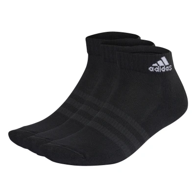 Abbildung von adidas Unisex Cushioned Sportswear Ankle Socks 3 Pairs, Black / White, 10.5 12.5