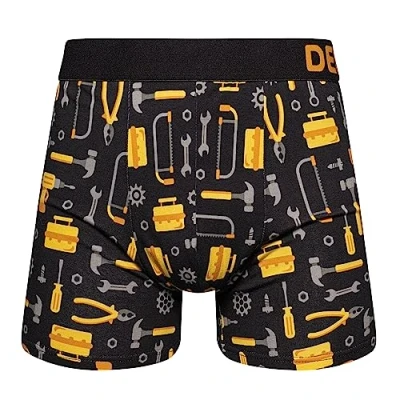 Abbildung von Dedoles Boxershorts Herren &amp; Jungen Unterwäsche Trunks Baumwolle lustige Designs Dinosaurier Hamster Spiele Maulwurf Geschenk, Farbe Schwarz, Motiv Mechaniker Unterhose, Gr. XL