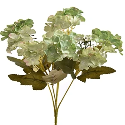 Abbildung von Dadeldo Living &amp; Lifestyle Kunstblume Seidenblumen Hortensien Stiel 25cm grün