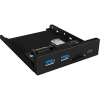 Abbildung von ICY BOX USB 3.0 Frontpanel, 1x C, 2x A, SD und microSD Kartenleser, 3,5 Zoll intern, Metall, IB HUB1417 i3
