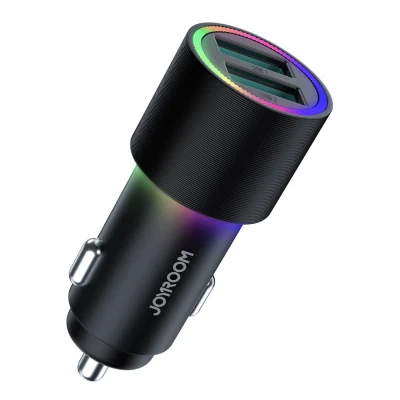 Abbildung von Autoladegerät 2 x USB mit Hintergrundbeleuchtung Zigarettenanzünder 24W schwarz