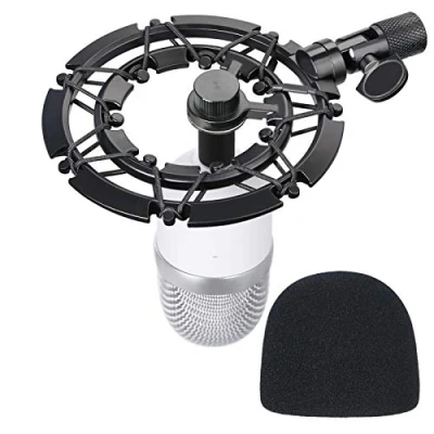 Abbildung von Seiren Mini Shock Mount mit Pop Filter Alu Mikrofonspinne Popschutz Matching Mic Stand für Razer Mikrofon von YOUSHARES