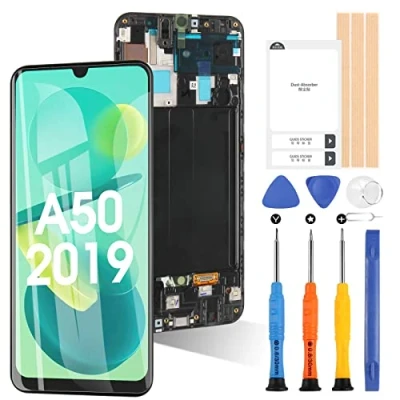 Abbildung von Bildschirm für Samsung Galaxy A50 SM A505FN/DS A505FD A505F A505A A505 OLED LCD Display Touchscreen Digitizer Ersatzteile Reparatur mit Werkzeugen (Nicht A50s)