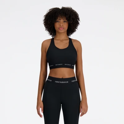 Abbildung von New Balance Medium Support Sleek PACE BRA Sportbh mit mittlerer Stützkraft black, Damen, Größe: XS, Black