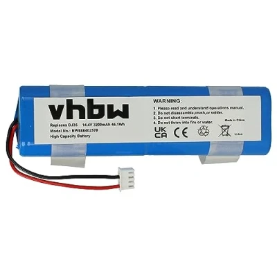 Abbildung von vhbw Akku kompatibel mit Ecovacs Deebot Ozmo Slim 10 DK36, DN520, DN55 Home Cleaner Heimroboter (3200mAh, 14,4V, Li Ion)