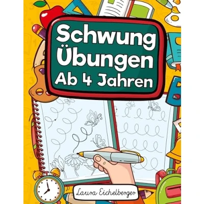 Abbildung von Schwungübungen Ab 4 Jahren: Übungsheft Mit Zur Erhöhung Der Konzentration, Augen Hand Koordination Und Feinmotorik Ihres Kindes. ... Als Geschenk Für Kinder Jahren!