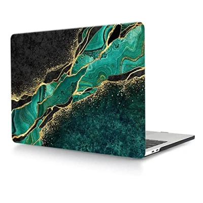 Abbildung von Hülle Case Kompatibel mit MacBook 12 Zoll 2017 2016 2015 Freisetzung A1534 Retina Display, Ultradünne Plastik Hartschale Schutzhülle, Grüner Marmor