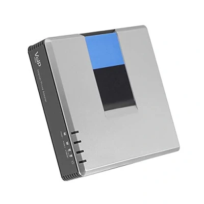 Abbildung von VoIP Gateway, 2 Port Gateway Internet Telefonadapter mit Netzwerkkabel, Unterstützung des SIP V2 Protokolls für PAP2T(EU STECKER)