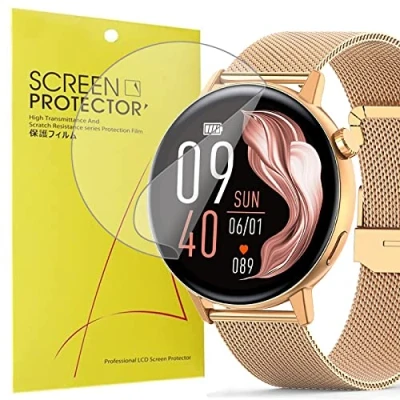 Abbildung von Blueshaweu Onetuo Schutzfolie Kompatibel für ZKCREATION Smartwatch I39H, HD klar Flexible TPU Displayschutzfolie I39H (6 Pack)