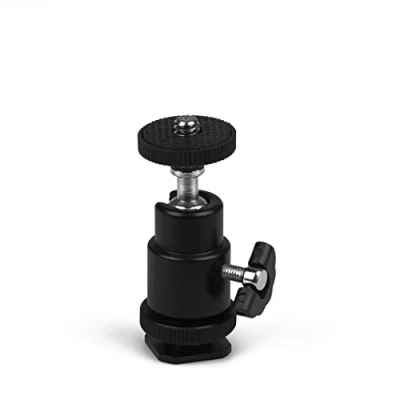 Abbildung von Blitzschuh Kugelkopf Kugelgelenk 1/4&quot; Metall 1/4 Zoll Gewinde Stativkopf Stativ LC2204