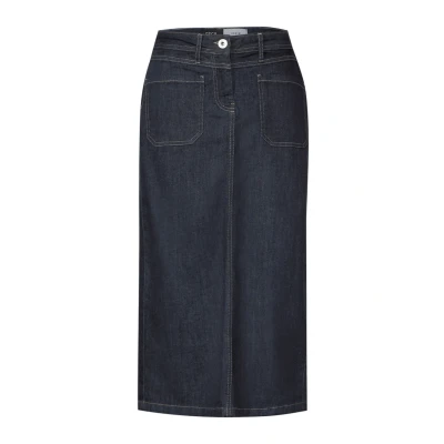 Abbildung von Cecil MIDI Srock Alinienrock, Damen, Größe: 32, Blau