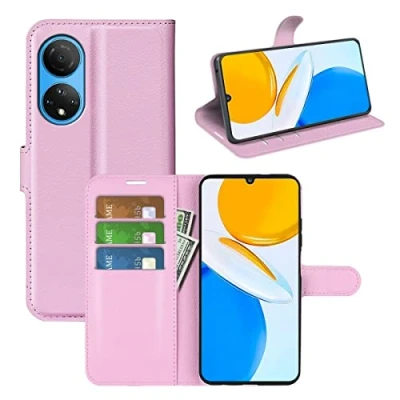 Abbildung von CoverKingz Handyhülle für Honor X7 Handytasche mit Kartenfach Cover Handy Hülle klappbar Rosa