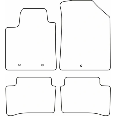 Abbildung von AutoStyle TM HY540 Fußmattensatz Textil vorne und hinten 4 schwarz HYUNDAI: i10 II Schrägheck