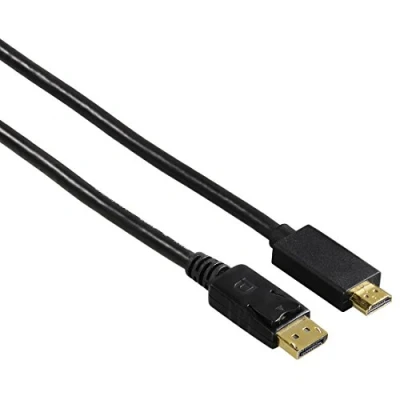 Abbildung von Hama Displayport auf HDMI Adapter Kabel 1,8m Video Kabel, Stecker, (180 cm), Konverter DP vergoldet, Ultra HD 4K Full 1080p 3D