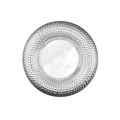 Abbildung von riess ambiente Wandspiegel ORIENT 60cm silber, Schlafzimmer · Metall rund mit Rahmen Deko Hammerschlag Design