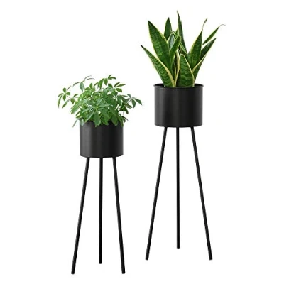Abbildung von en.casa Blumenständer (2 St), »Dalhem« Blumenkübel 2er Set, Metall, schwarz