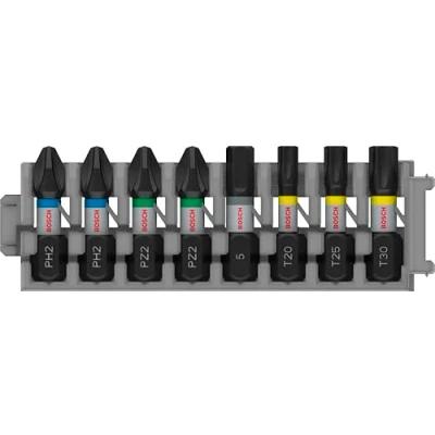Abbildung von Bosch 8x PRO Impact gemischtes Set (170 x 70 mm, Professional Zubehör Schraubendreher, Schraubendreher)