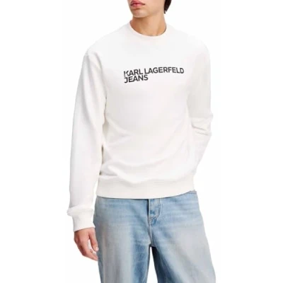 Abbildung von KARL LAGERFELD JEANS, Herren, Regular Essential Logo Sweat, Weiss, 2Xtra Large