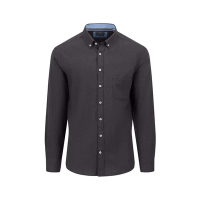 Abbildung von FYNCH HATTON Langarmhemd, mit klassischem Button Down Kragen