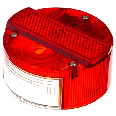Abbildung von Rücklichtkappe für Bremsschlußleuchte ø 120 mm rot 3 Schrauben mit Kennzeichenbeleuchtung